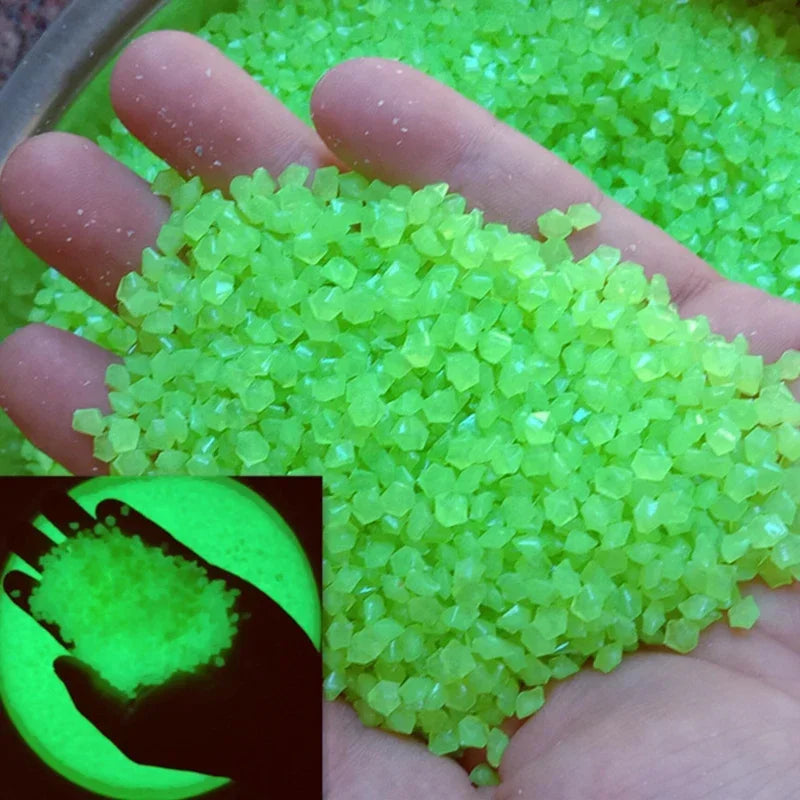 1000-3000 pçs areia luminosa que brilha no escuro seixos pedra casa jardim quintal caminho ao ar livre decoração do gramado tanque de peixes decoração do aquário