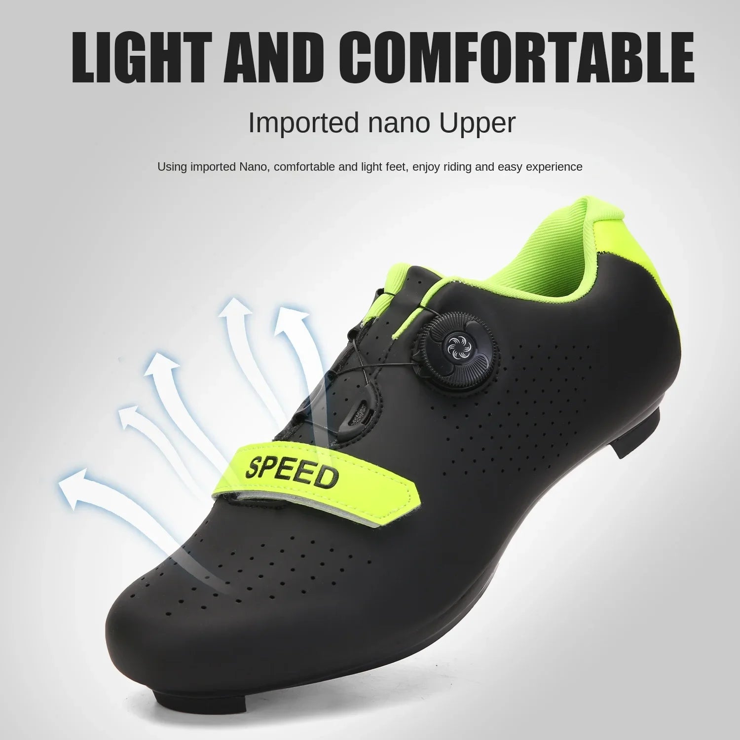 Tênis profissional masculino ultraleve fivelas duplas sapatos de ciclismo mtb luminoso sapatos de bicicleta de estrada auto-bloqueio sapatos de grampo de bicicleta