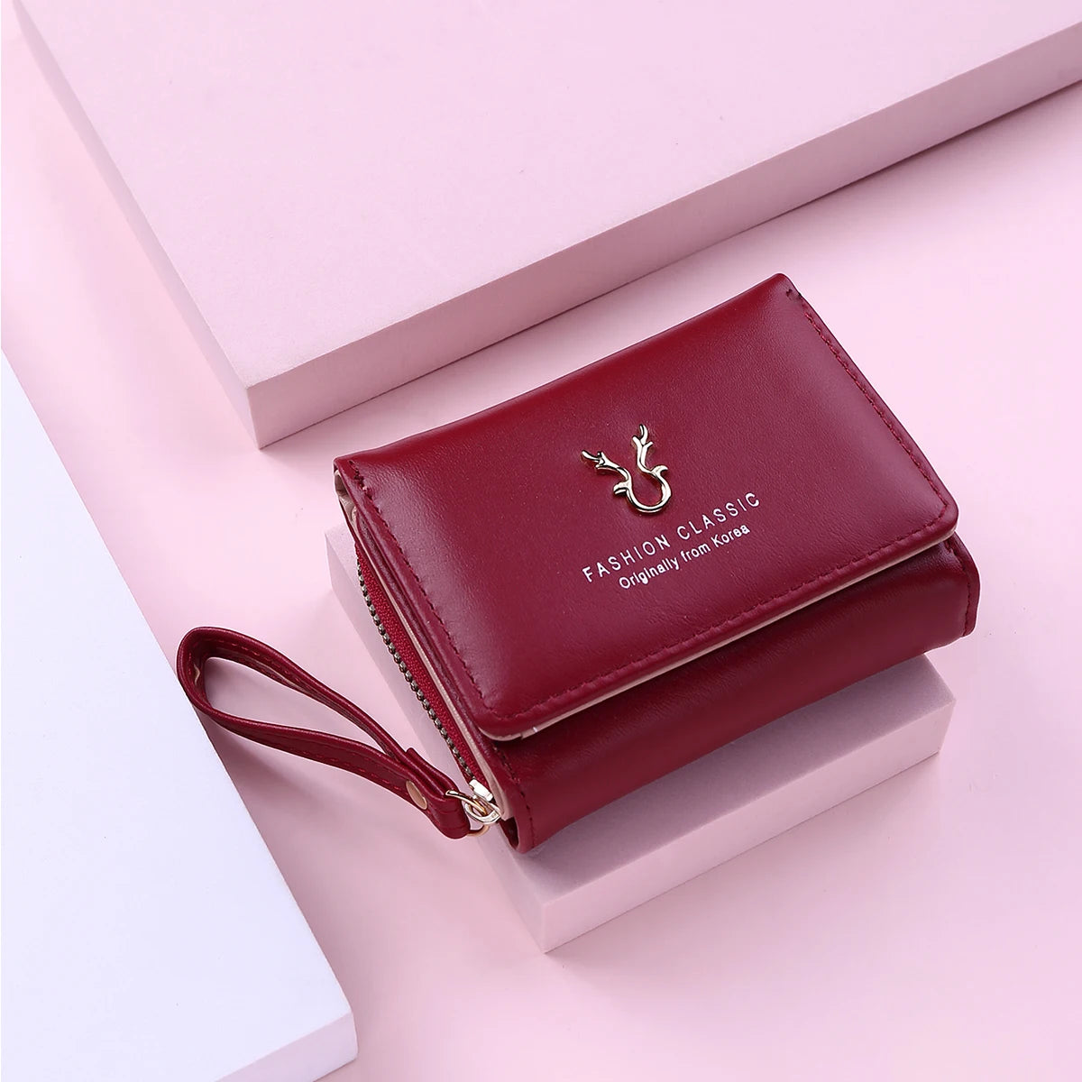 Marca de luxo das mulheres pequena carteira titular do cartão feminino carteiras curtas com bolsa de moedas para mulher senhoras couro do plutônio ferrolho mini embreagem