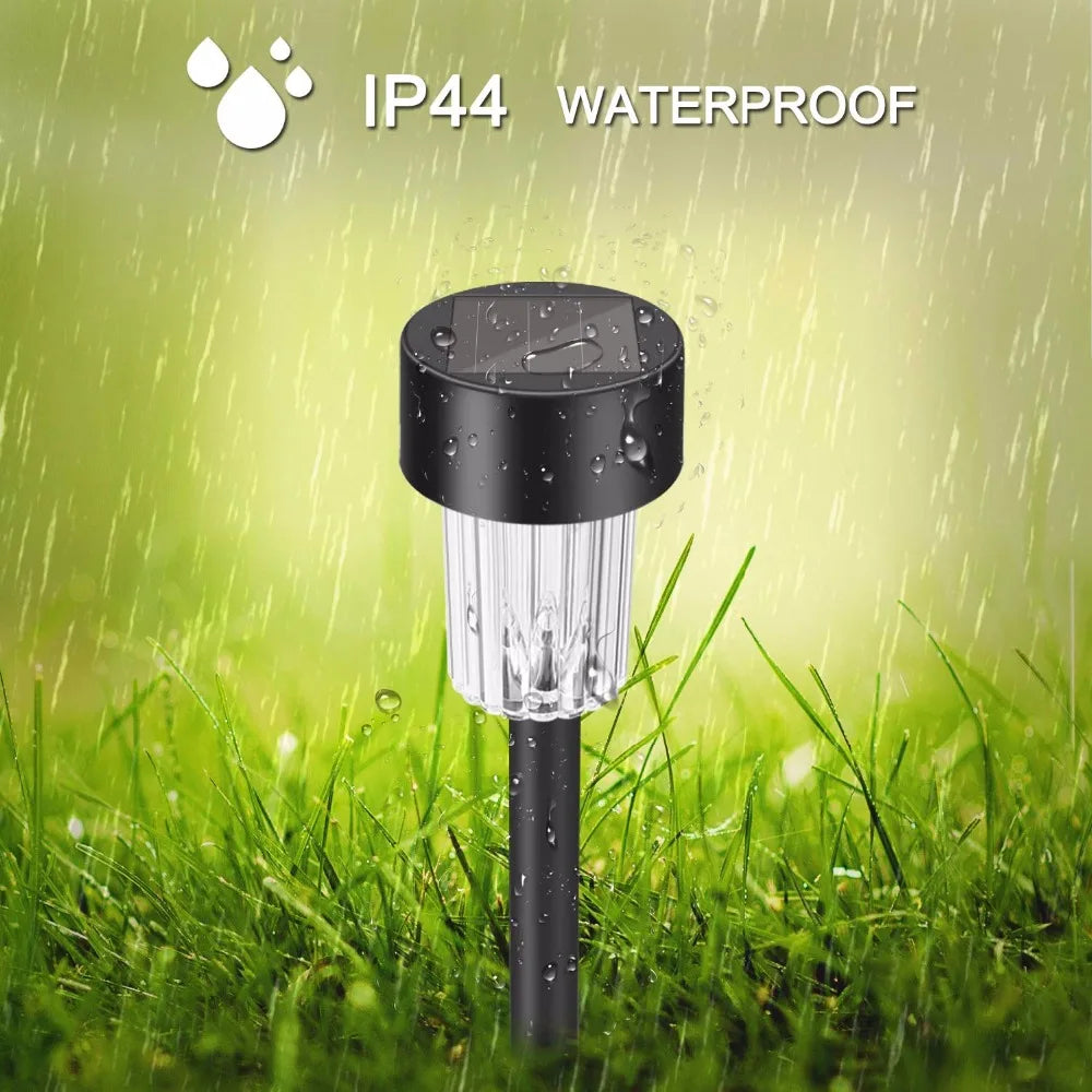 Luzes solares ao ar livre lâmpada de jardim movido a energia solar caminho de paisagem à prova dwaterproof água ao ar livre para quintal gramado pátio decorativo