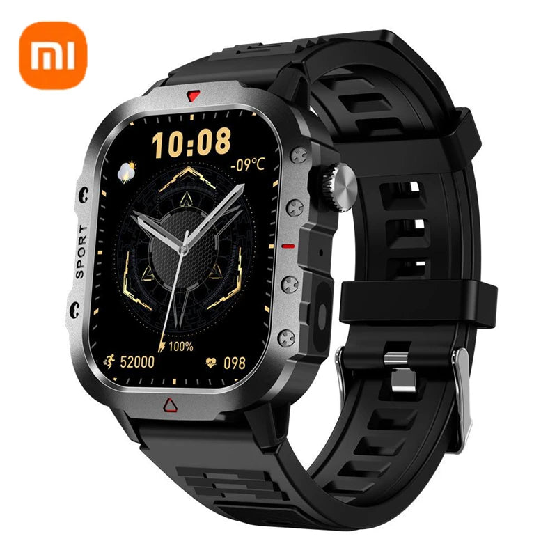 Xiaomi mijia militar relógio inteligente masculino ip68 5atm esportes ao ar livre rastreador de fitness monitor saúde 1.81 Polegada bt chamada smartwatch novo