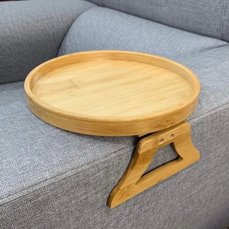 Bandeja de braço para sofá, clipe para braço, mesa portátil, suporte de copo, bandeja de apoio de braço para lanches, bebidas, controle remoto, café