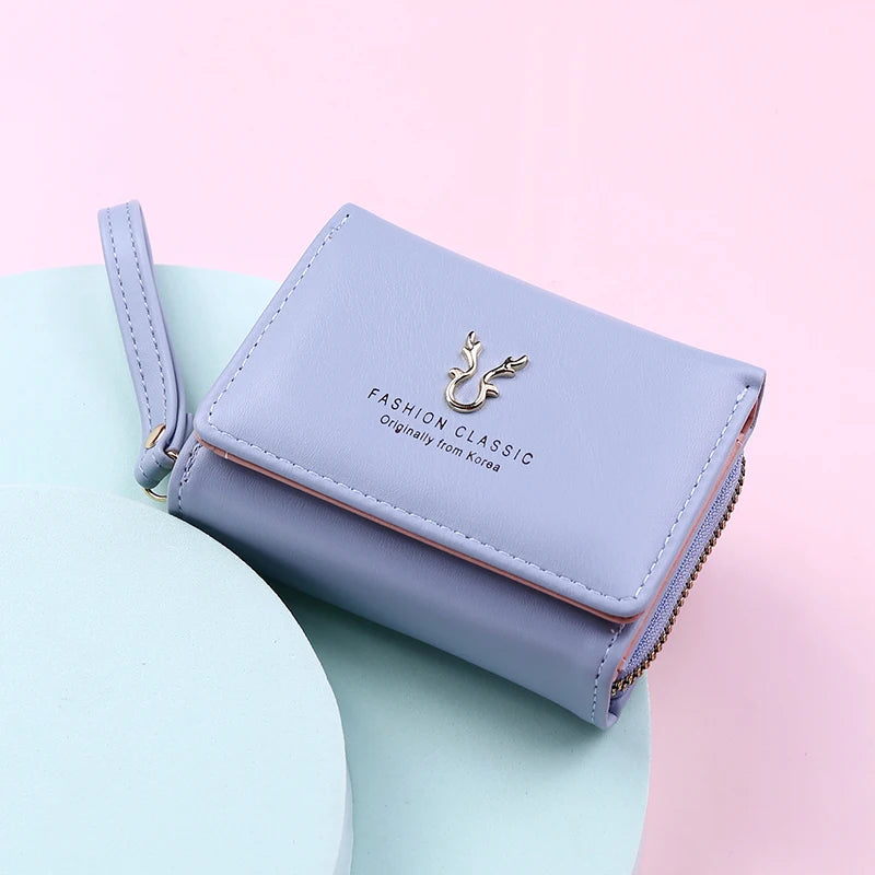 Marca de luxo das mulheres pequena carteira titular do cartão feminino carteiras curtas com bolsa de moedas para mulher senhoras couro do plutônio ferrolho mini embreagem