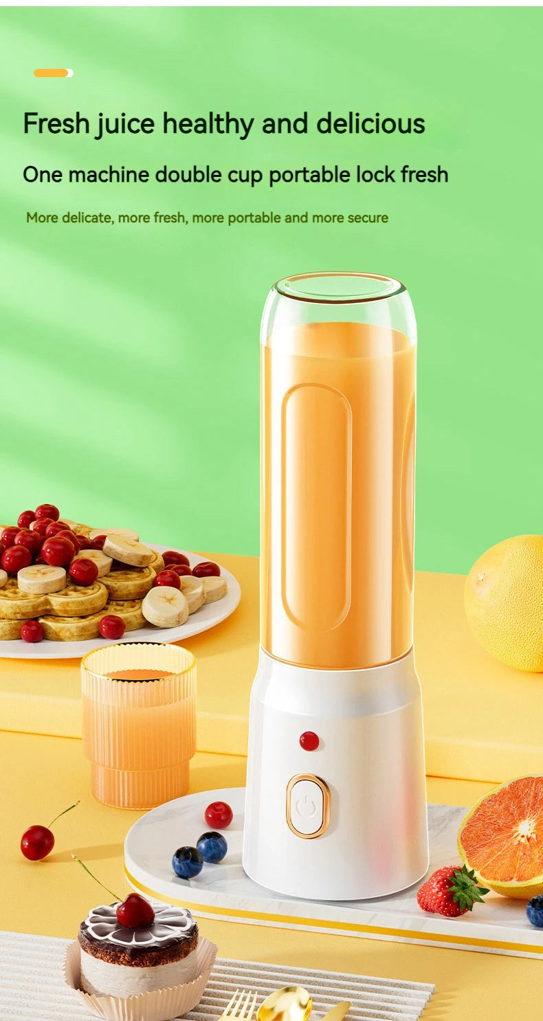 Liquidificador sem fio portátil, espremedor de frutas elétrico, máquina para esmagar gelo laranja, 10 lâminas, máquina auxiliar de alimentos, 1500ma, misturador