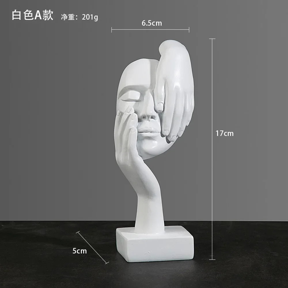 Office Home Decor Resin Abstract Statue Desktop Ornaments Sculpture Figurines Face Character Nordic Light Luxury Art Crafts