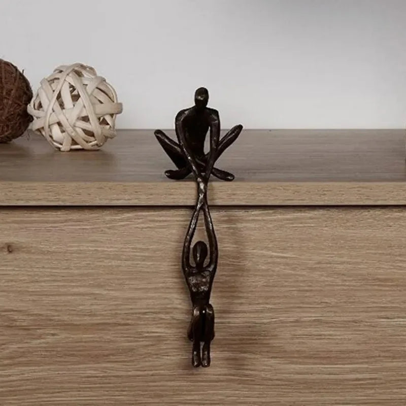 Homem levantamento mulher estatueta arte estátua amante escultura ornamento casa decoração de mesa dança casal escultura arte criativa