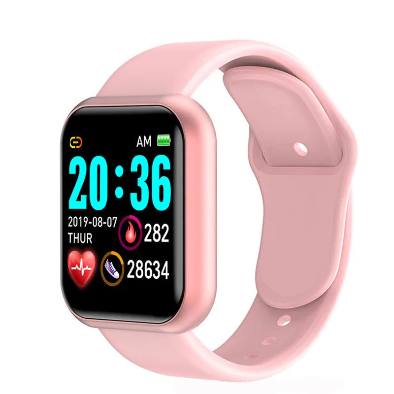 2024 novo relógio inteligente masculino monitor de freqüência cardíaca pressão arterial pulseira de fitness presente para ios e android smartphones y68