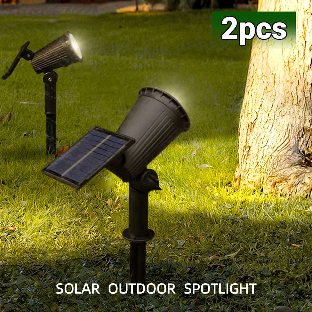 9 led luzes de ponto solar ip65 à prova dip65 água ao ar livre rgb solar paisagem luzes brilho ajustável para jardim quintal palmeiras