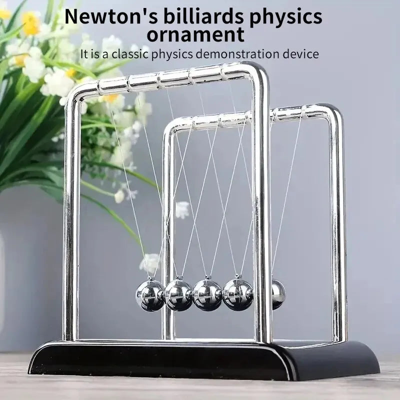 Newton's berço equilíbrio bola de aço material de ensino física ciência pêndulo brinquedos de mesa alívio do estresse presentes decoração para casa