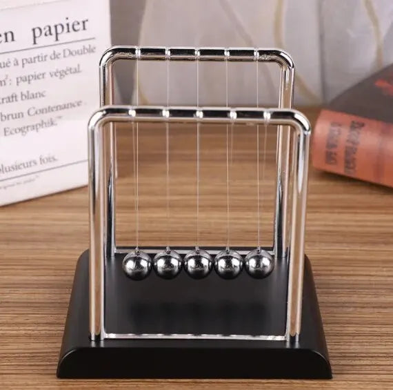 Newton's berço equilíbrio bola de aço material de ensino física ciência pêndulo brinquedos de mesa alívio do estresse presentes decoração para casa