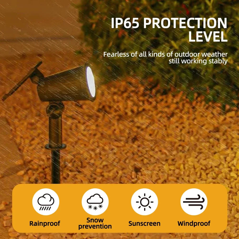 9 led luzes de ponto solar ip65 à prova dip65 água ao ar livre rgb solar paisagem luzes brilho ajustável para jardim quintal palmeiras