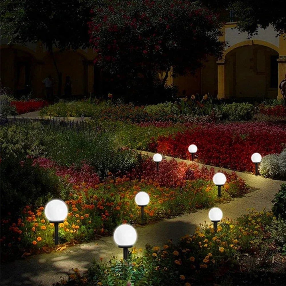 1/3/6/9pc movido a energia solar lâmpada led luz de energia à prova dwaterproof água ao ar livre jardim luz rua painel solar bola luzes gramado quintal lâmpada