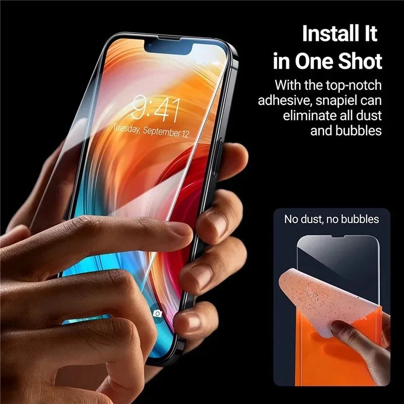 Película de vidro de proteção 1-5 peças de vidro temperado para iPhone 16 15