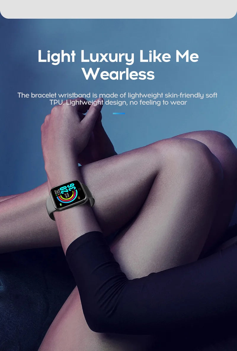 2024 novo relógio inteligente masculino monitor de freqüência cardíaca pressão arterial pulseira de fitness presente para ios e android smartphones y68