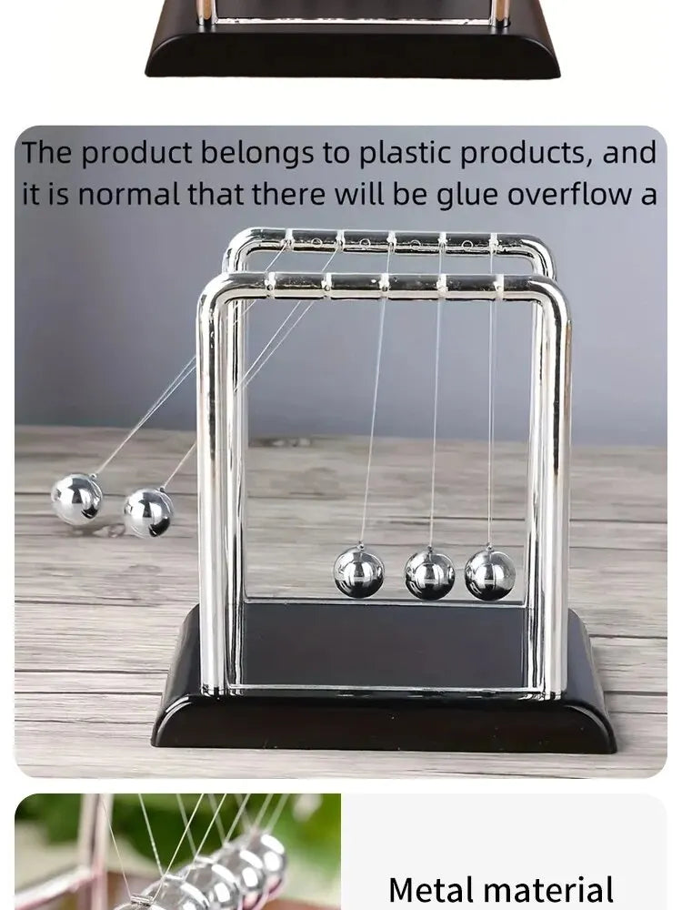 Newton's berço equilíbrio bola de aço material de ensino física ciência pêndulo brinquedos de mesa alívio do estresse presentes decoração para casa