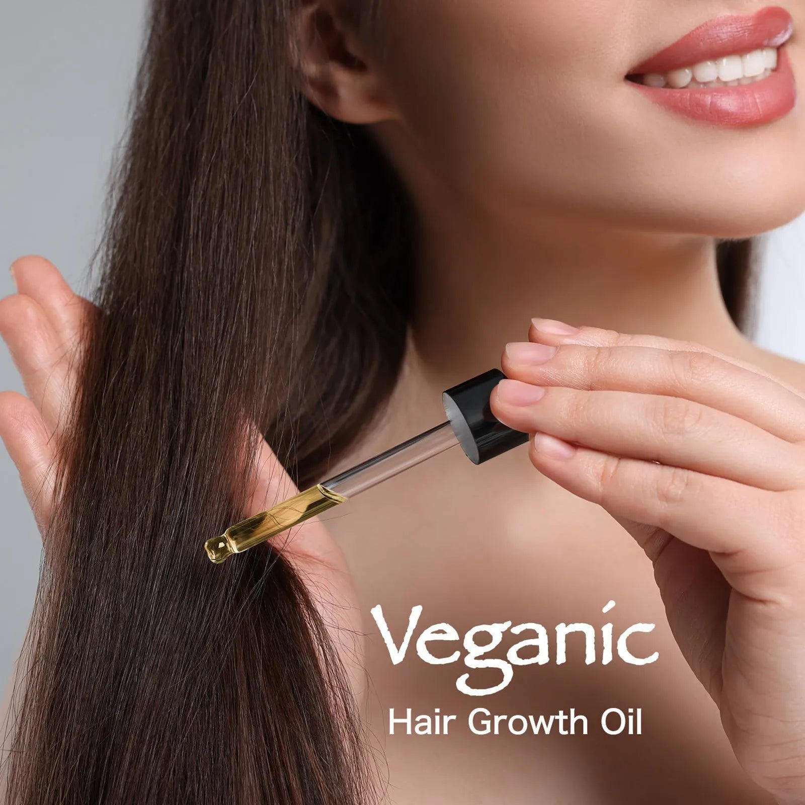 Óleo de crescimento vegano natural para cabelos secos e danificados, óleo para cabelos secos e cabelos