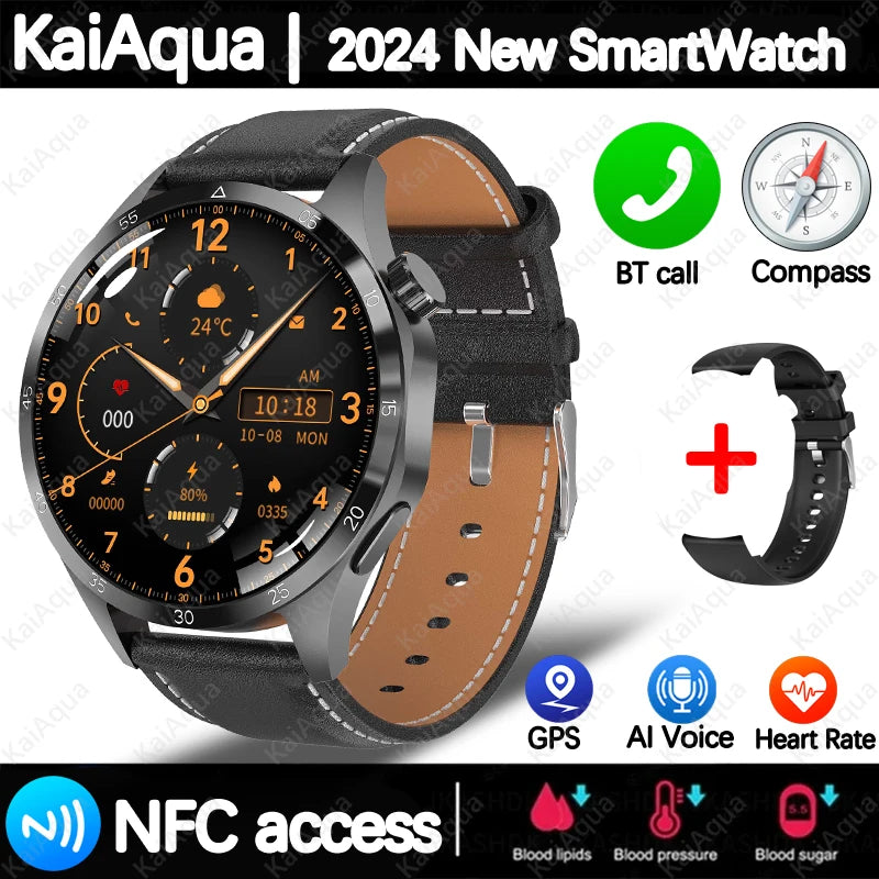 2025 para android gt4 pro gps nfc relógio inteligente masculino 360*360 tela amoled freqüência cardíaca bluetooth chamada ip68 à prova dip68 água homem smartwatch