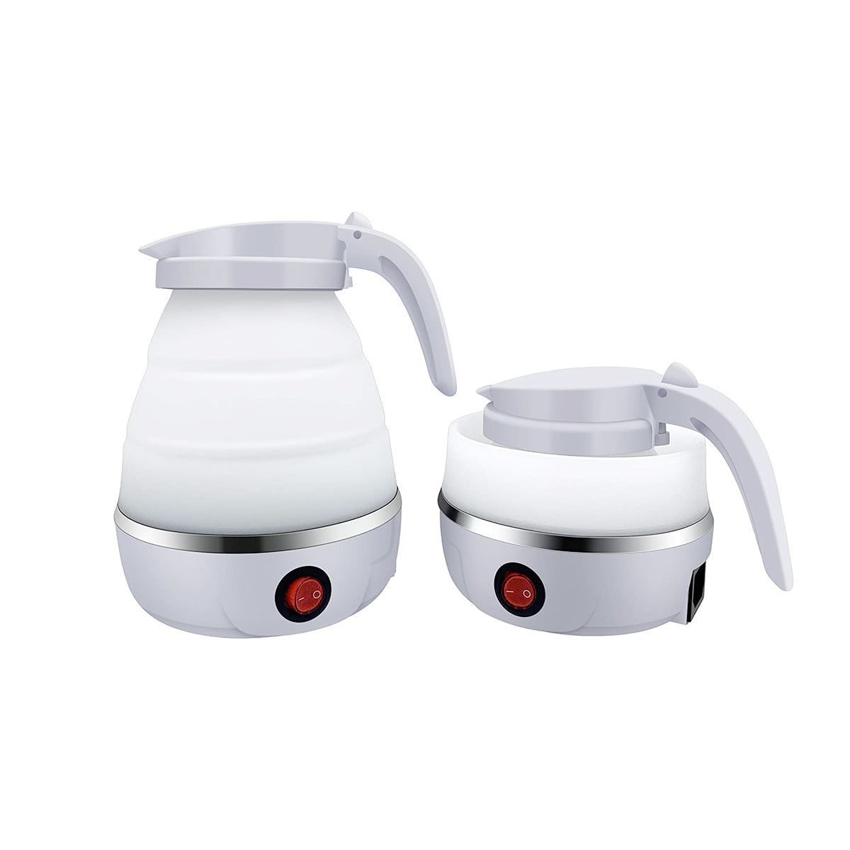 Chaleira Elétrica Dobravel Jarra Bule Silicone 600W 110v 600ml Portatil Núcleo