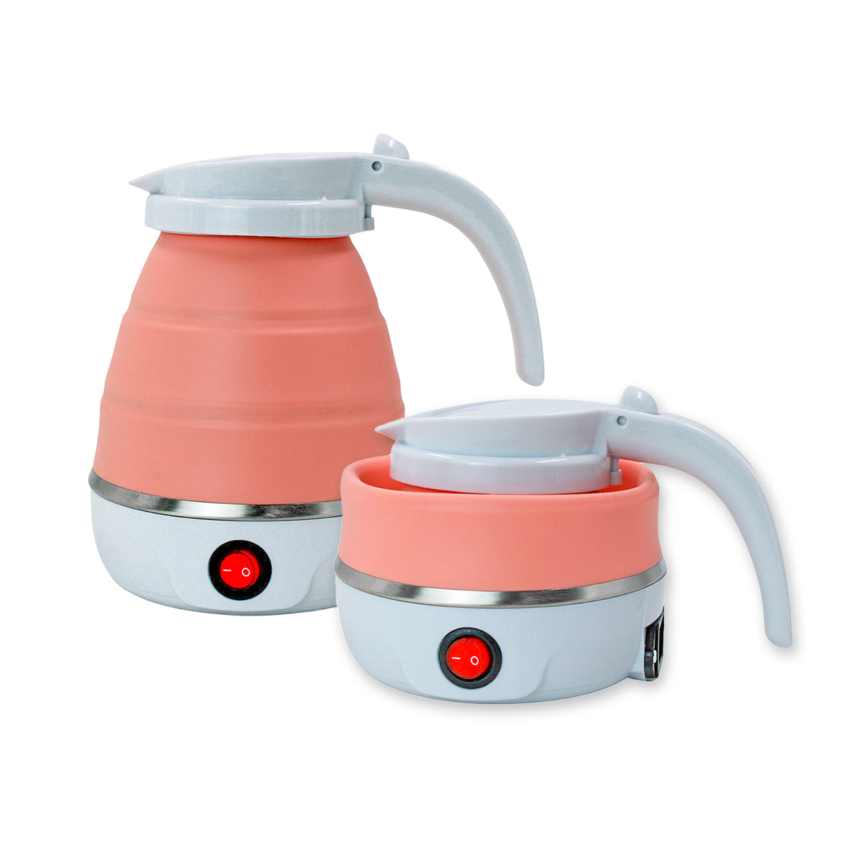 Chaleira Elétrica Dobravel Jarra Bule Silicone 600W 110v 600ml Portatil Núcleo