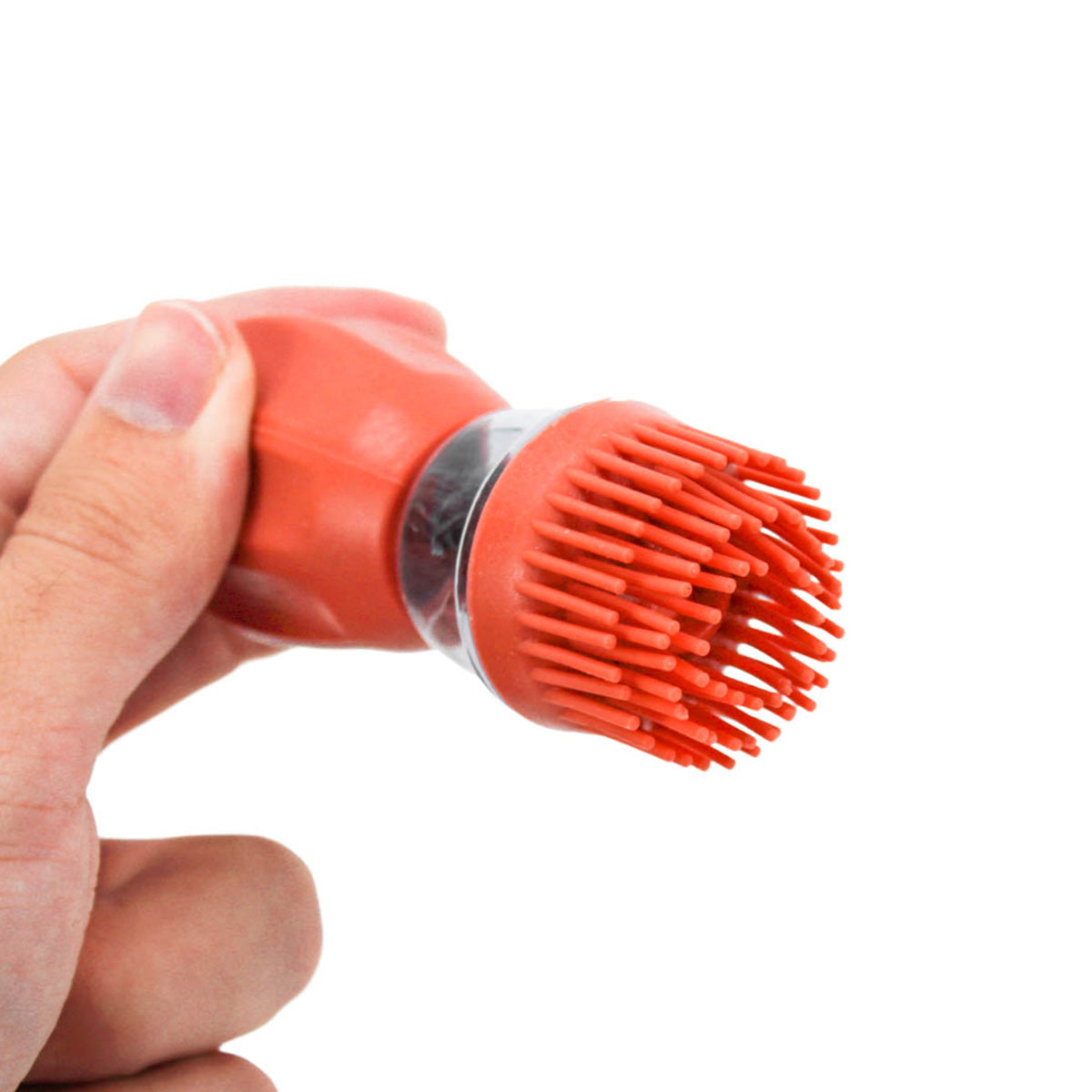 Dispenser De Oleo Azeite Com Escova De Silicone Vidro 180ml Cor:Salmão (STO1646