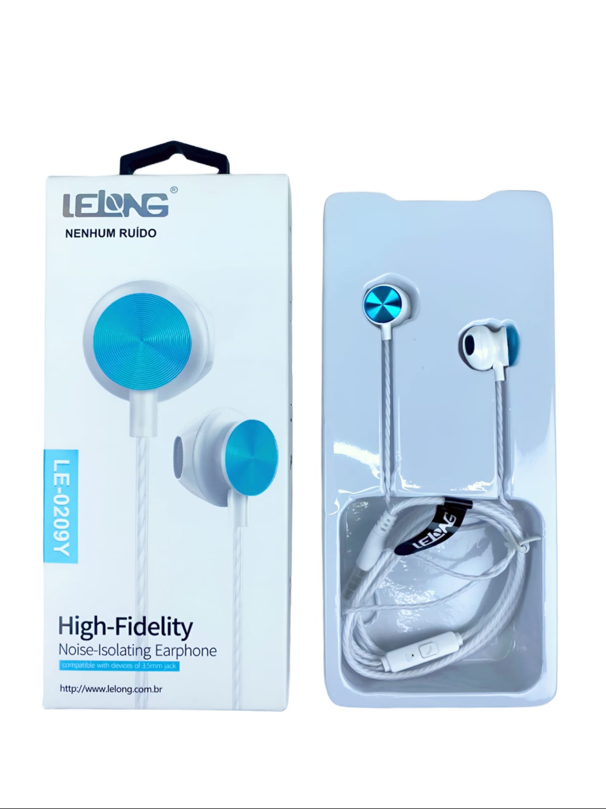 Fone de Ouvido Com Fio P3 Isolamento De Ruído Lelong LE-0209Y (FONLE0209Y)