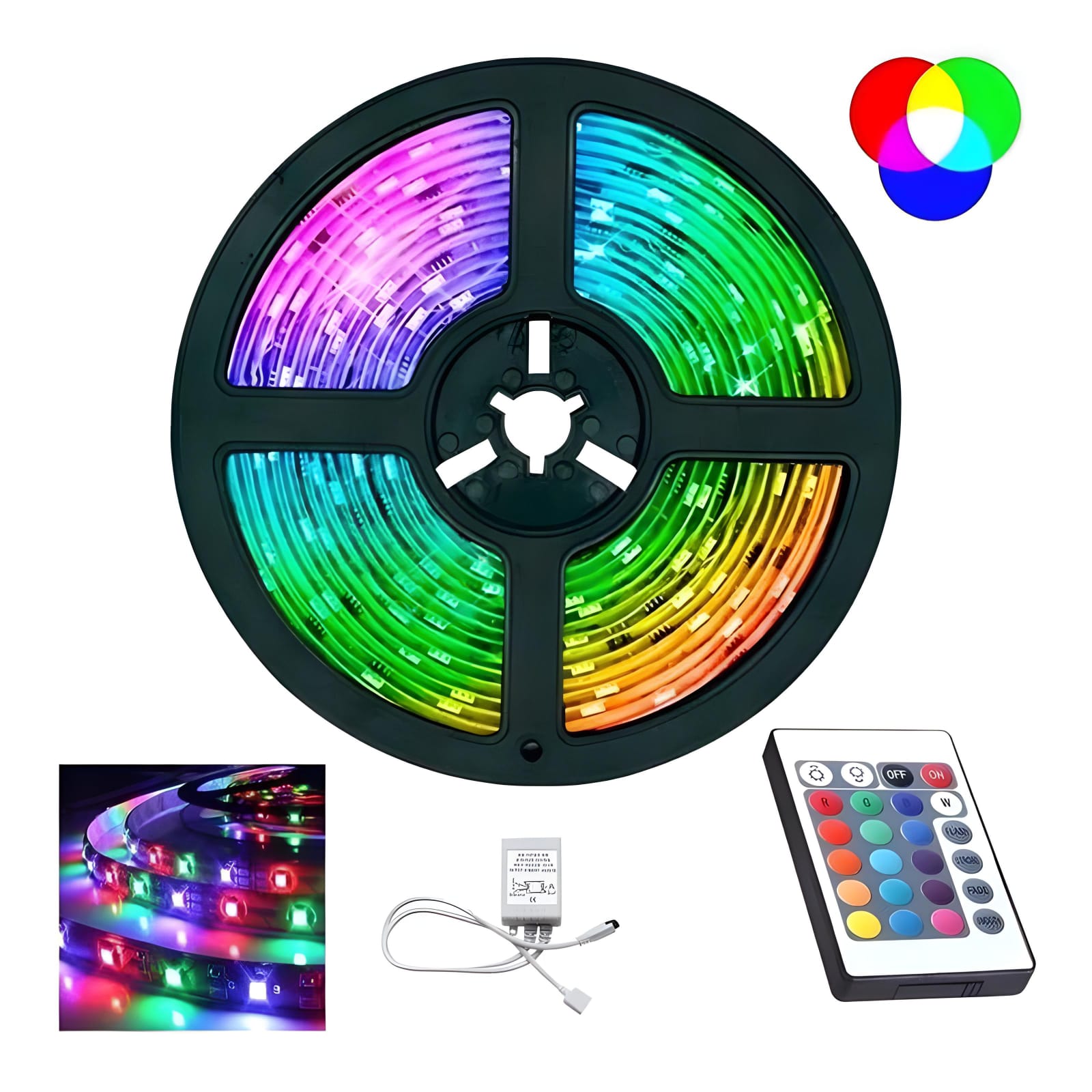 Fita De LED 5 Metros Mudança De Cor RGB Onex LED-9221 (FITALEDKP5M)