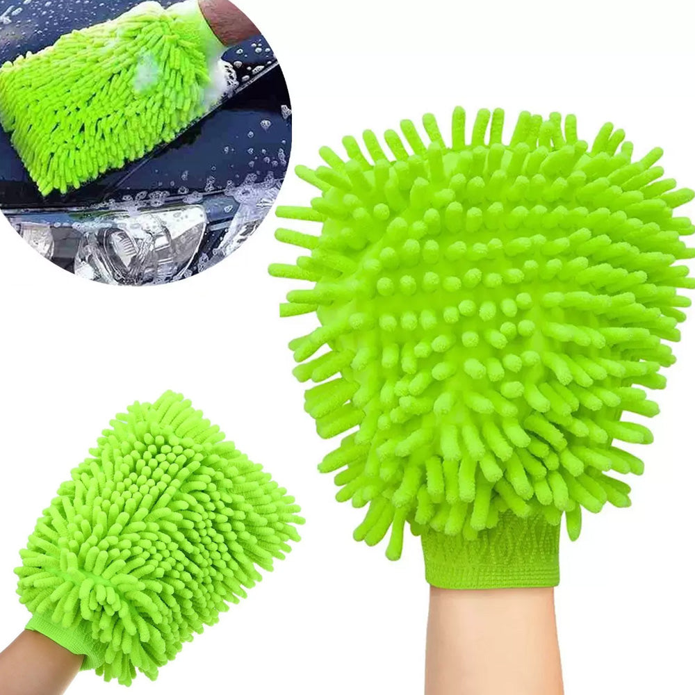 Luva Microfibra Espanador Pano Dupla Face Multiuso Limpeza e Polimento (8749)