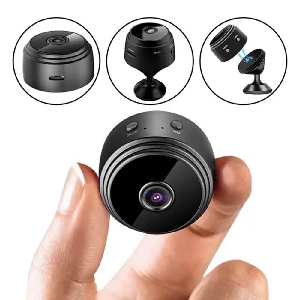 Mini Câmera Recarregável Espiã Segurança Wi Fi sem fio Magnética carregamen