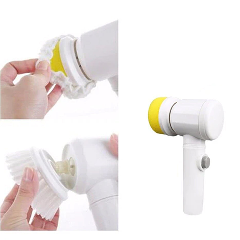 Super Escova de Limpeza Elétrica Recarregável Multiuso Pro Magic Brush 5 em 1