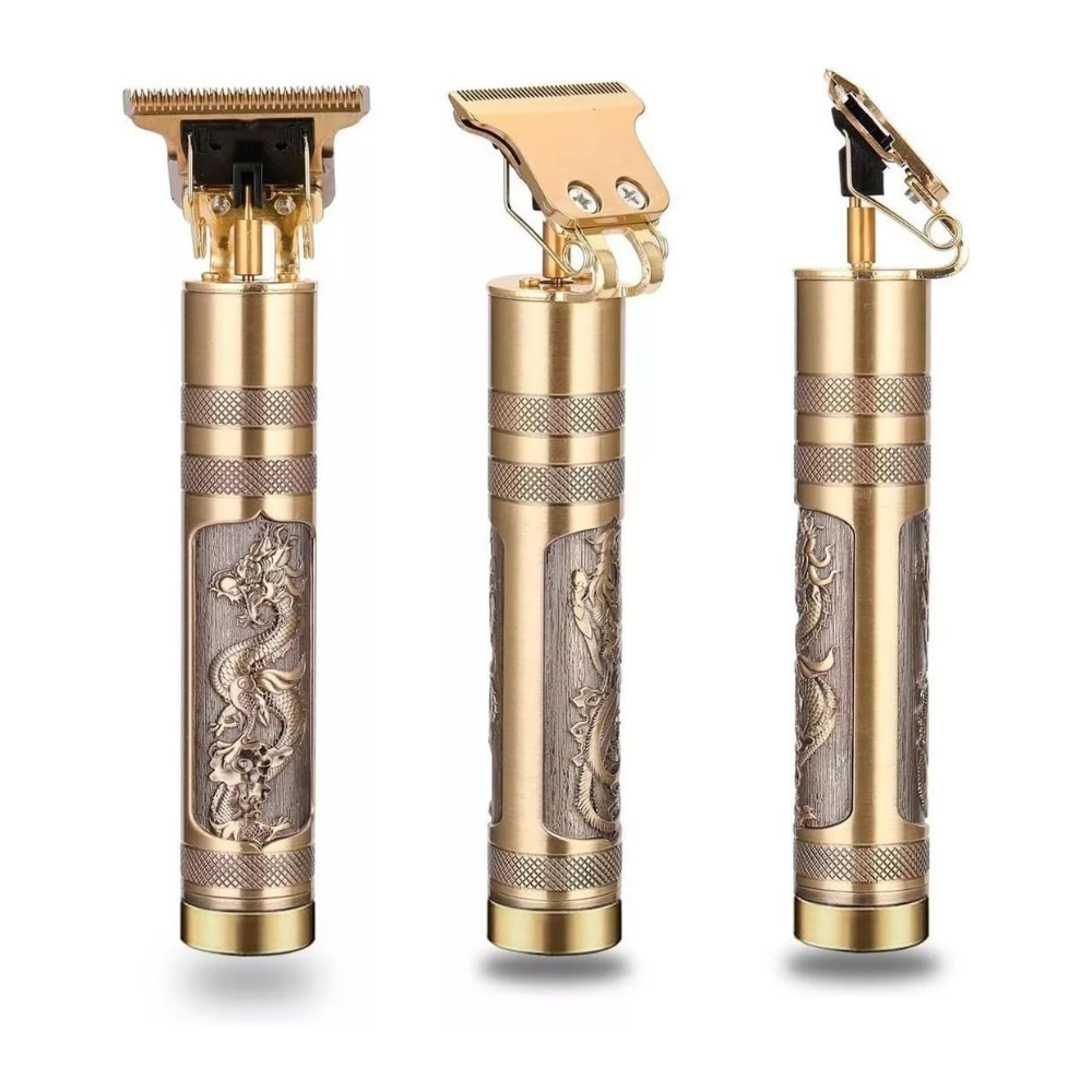 Máquina dragão de cortar cabelo barbeiro profissional bateria elétrica recarr