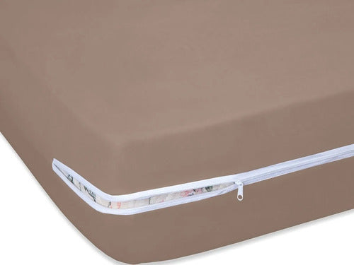 Capa Colchão Malha Queen 30cm - Canela (9237)