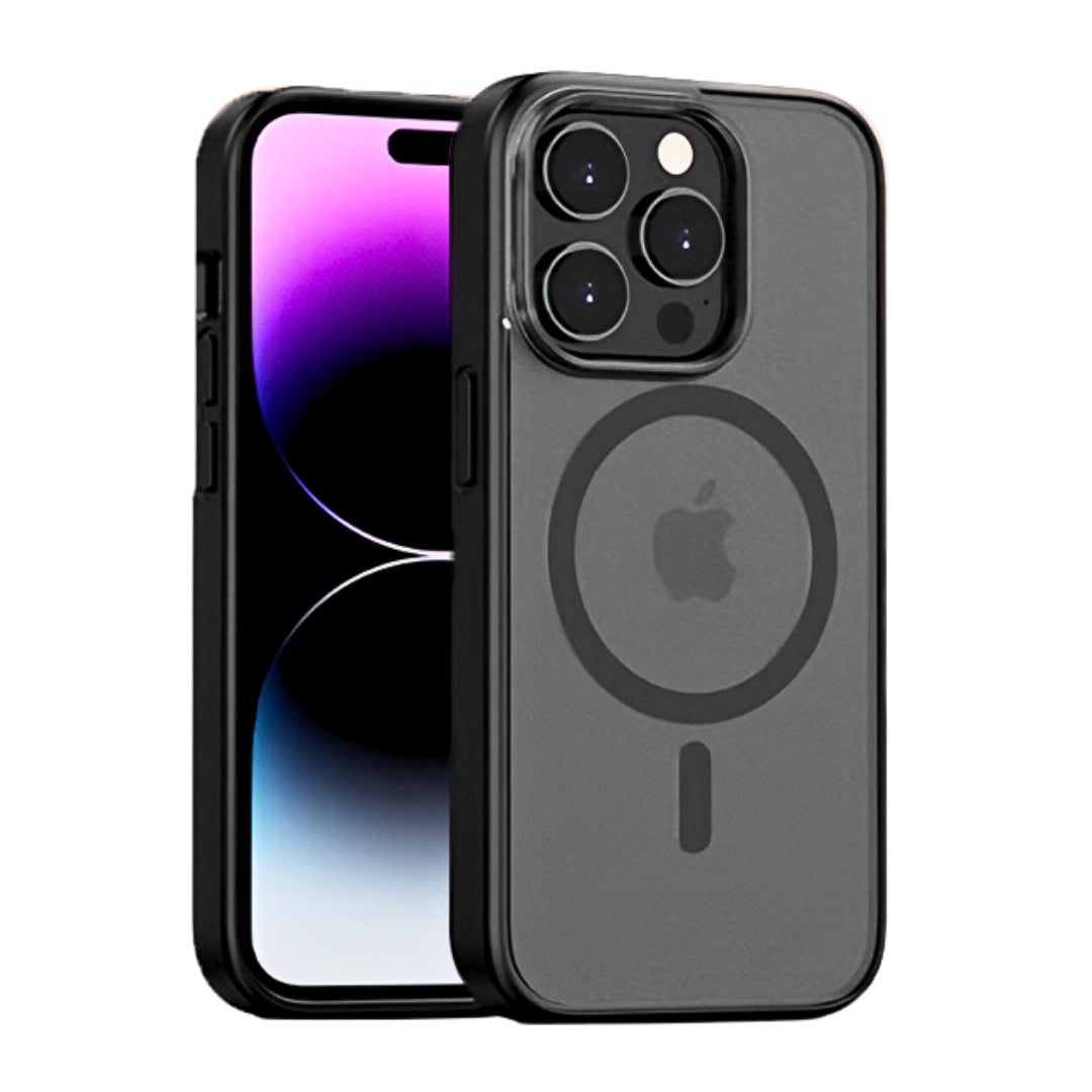 Capa Magsafe Transparente para Iphone - Preto tamanho:13 Pro Max (1826)