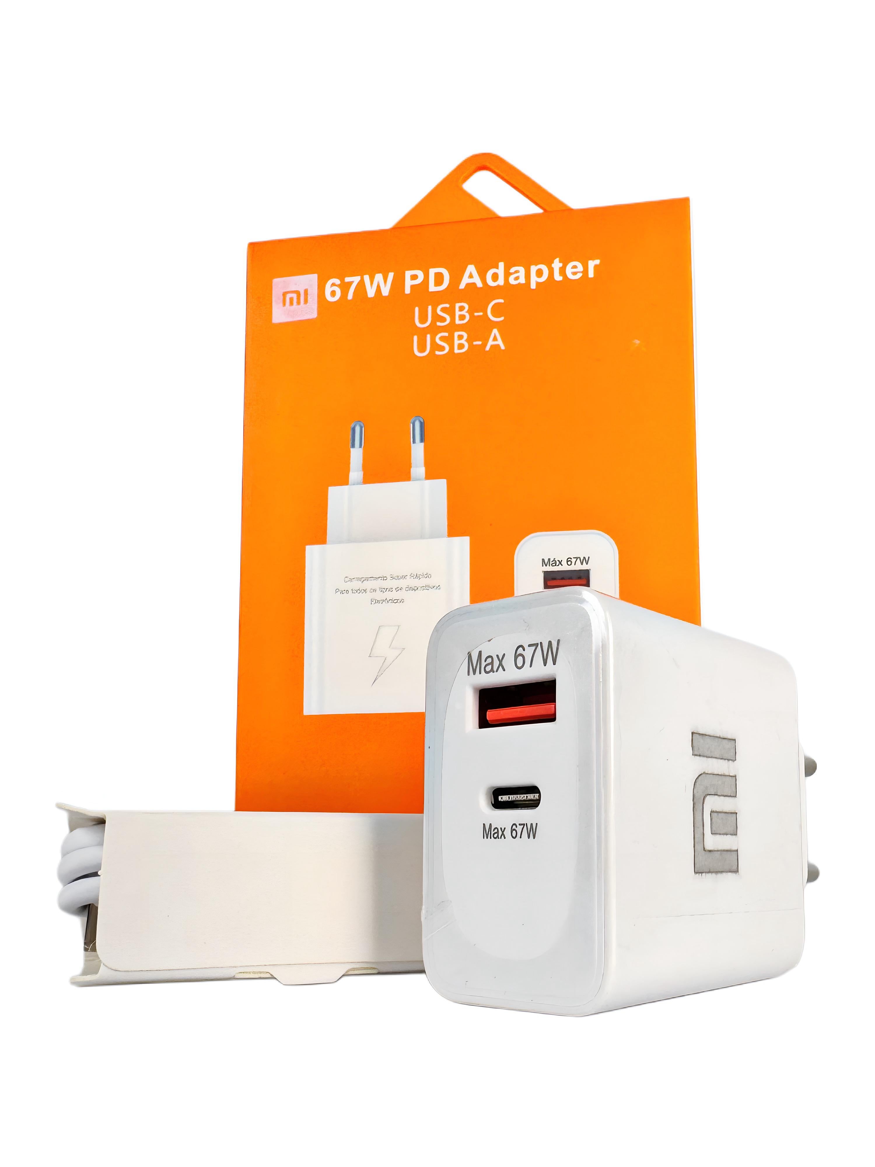 Carregador Completo 67W Turbo Entrada USB + USB-C Branco N20 (CARREG67WN20)