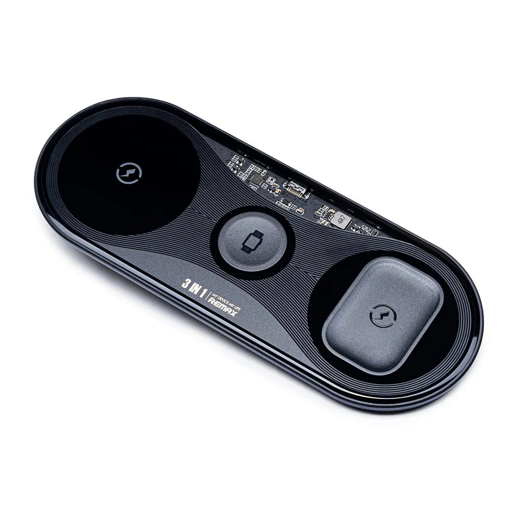 Estação Carregamento Sem Fio Wireless 3 Em 1 Hrebos HS-350 (CARREGHS350)