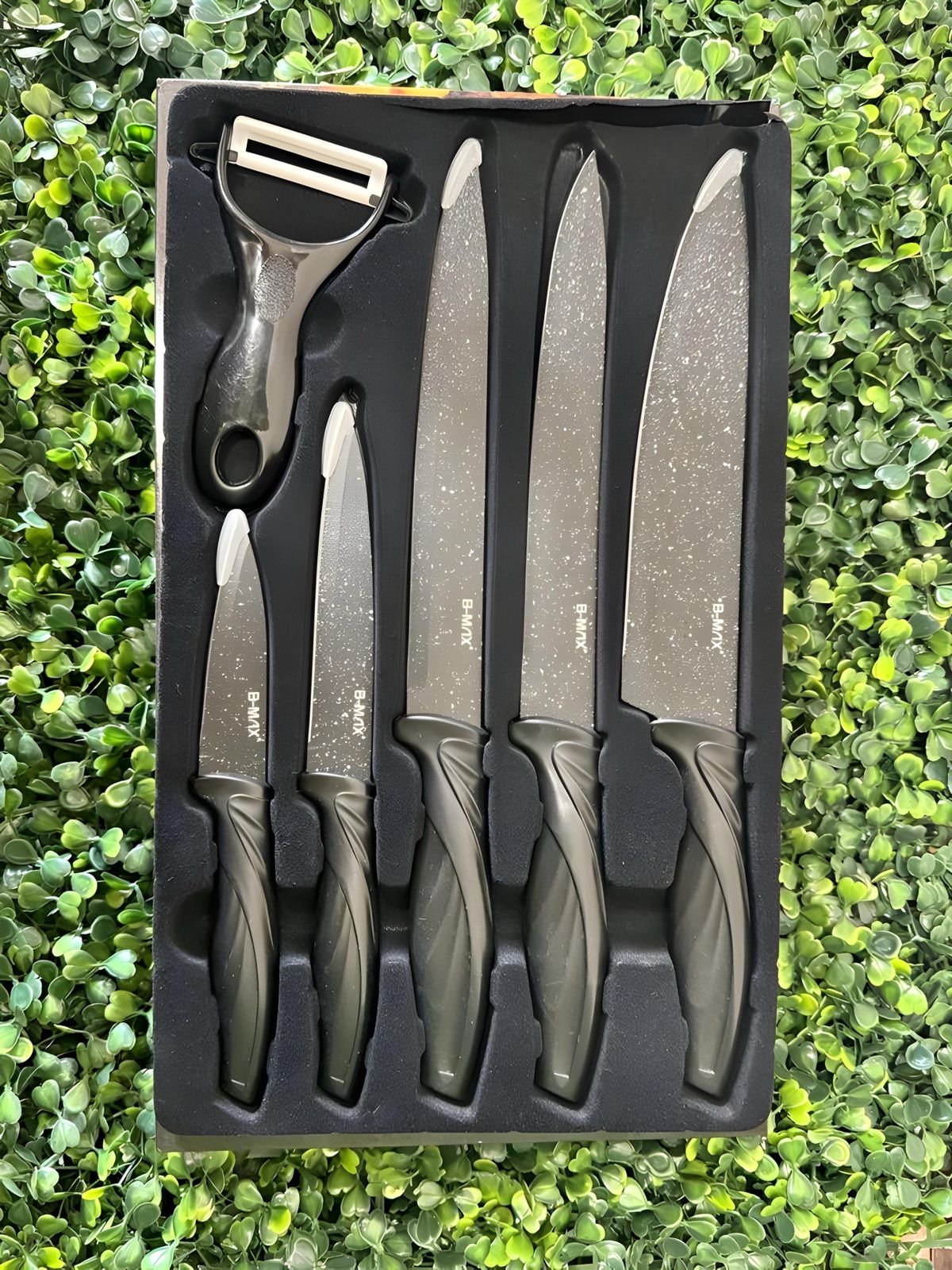 Jogo De Facas Inox 6 Peças Cozinha Churrasco B-Max BM-F989 (CONJBMF989)