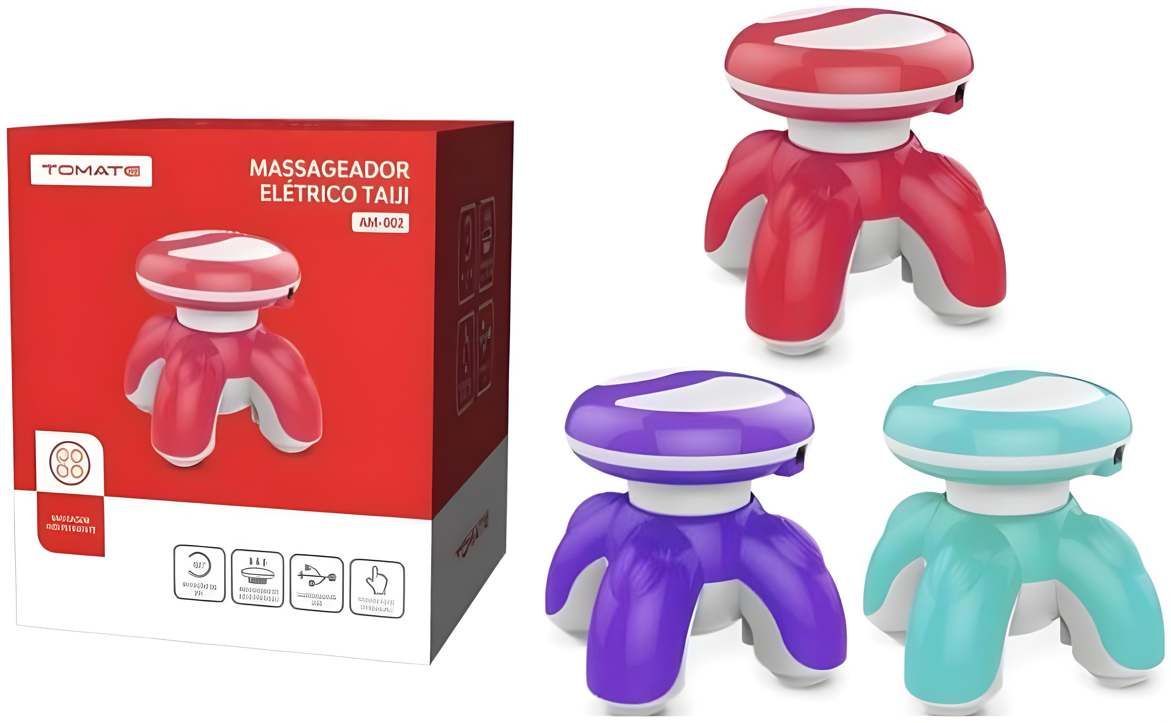 Mini Massageador Elétrico Taiji Relaxante Portátil Tomate AM-002 (MASSAGAM002)